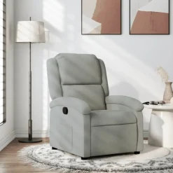 vidaXL - Fauteuil - Grijs - Fluweel