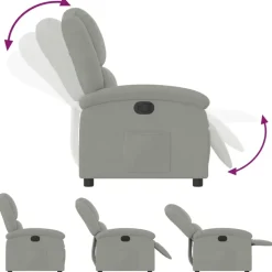 vidaXL - Fauteuil - Grijs - Fluweel