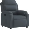 vidaXL - Fauteuil - Grijs - Fluweel