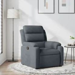 vidaXL - Fauteuil - Grijs - Fluweel