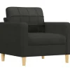 vidaXL - Fauteuil - Zwart - Stof - 60 cm