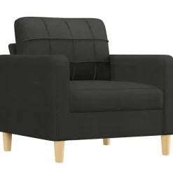 vidaXL - Fauteuil - Zwart - Stof - 60 cm