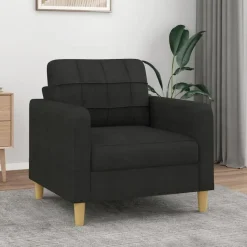 vidaXL - Fauteuil - Zwart - Stof - 60 cm