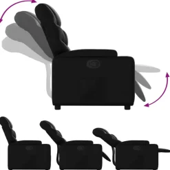 vidaXL - Fauteuil - Zwart - Kunstleer