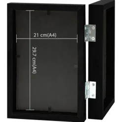 vidaXL - Fotolijst - Zwart - MDF - 2 x (21 x 29.7 cm)