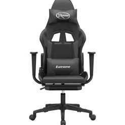 vidaXL - Gamingstoel - Grijs - Kunstleer