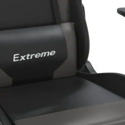 vidaXL - Gamingstoel - Grijs - Kunstleer