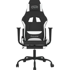 vidaXL - Gamingstoel - Wit - Stof