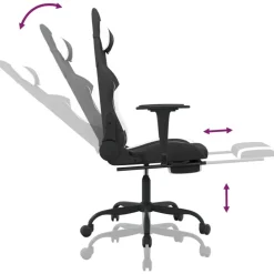 vidaXL - Gamingstoel - Wit - Stof