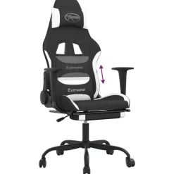 vidaXL - Gamingstoel - Wit - Stof