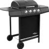 vidaXL - Gasbarbecue-grill - Zwart - Staal