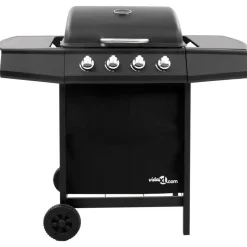 vidaXL - Gasbarbecue-grill - Zwart - Staal
