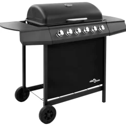 vidaXL - Gasbarbecue-grill - Zwart - Staal