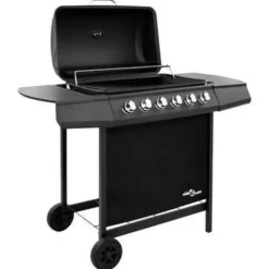 vidaXL - Gasbarbecue-grill - Zwart - Staal