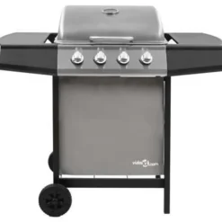 vidaXL - Gasbarbecue-grill - Zilver - Staal