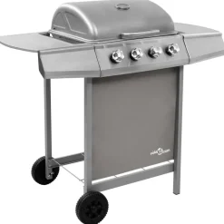 vidaXL - Gasbarbecue-grill - Zilver - Staal