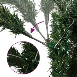 vidaXL - Gescharnierde Kunstkerstboom - Groen - 120 cm