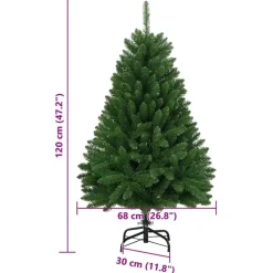 vidaXL - Gescharnierde Kunstkerstboom - Groen - 120 cm