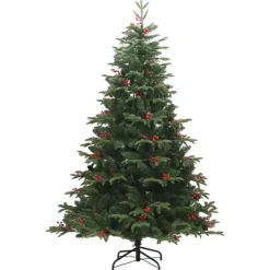 vidaXL - Gescharnierde Kunstkerstboom - Groen - 210 cm