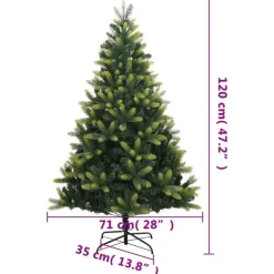 vidaXL - Gescharnierde Kunstkerstboom - Groen - 120 cm
