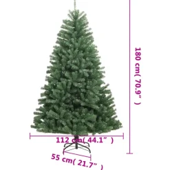 vidaXL - Gescharnierde Kunstkerstboom - Groen - 180 cm
