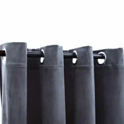 vidaXL - Gordijn - Antraciet - Fluweel - 140 x 225 cm - 2 stuks