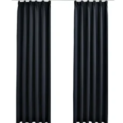 vidaXL - Gordijn - Antraciet - Stof - 140 x 225 cm