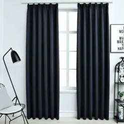 vidaXL - Gordijn - Antraciet - Stof - 140 x 225 cm