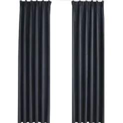 vidaXL - Gordijn - Antraciet - Stof - 140 x 245 cm - 2 stuks