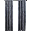vidaXL - Gordijn - Antraciet - Fluweel - 140 x 175 cm - 2 stuks