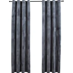 vidaXL - Gordijn - Antraciet - Fluweel - 140 x 175 cm - 2 stuks