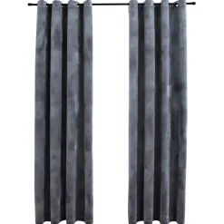 vidaXL - Gordijn - Antraciet - Fluweel - 140 x 245 cm - 2 stuks