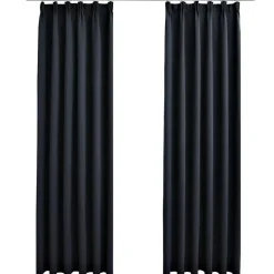 vidaXL - Gordijn - Antraciet - Stof - 140 x 245 cm