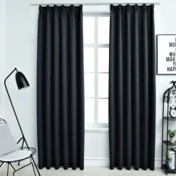 vidaXL - Gordijn - Antraciet - Stof - 140 x 245 cm
