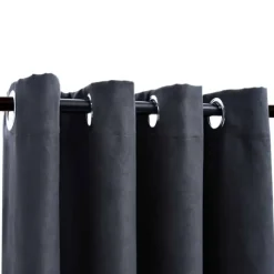vidaXL - Gordijn - Antraciet - Stof - 140 x 175 cm