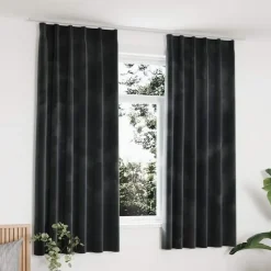 vidaXL - Gordijn - Antraciet - Fluweel - 140 x 175 cm - 2 stuks