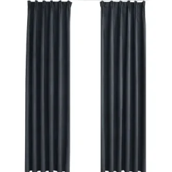 vidaXL - Gordijn - Antraciet - Stof - 140 x 225 cm - 2 stuks