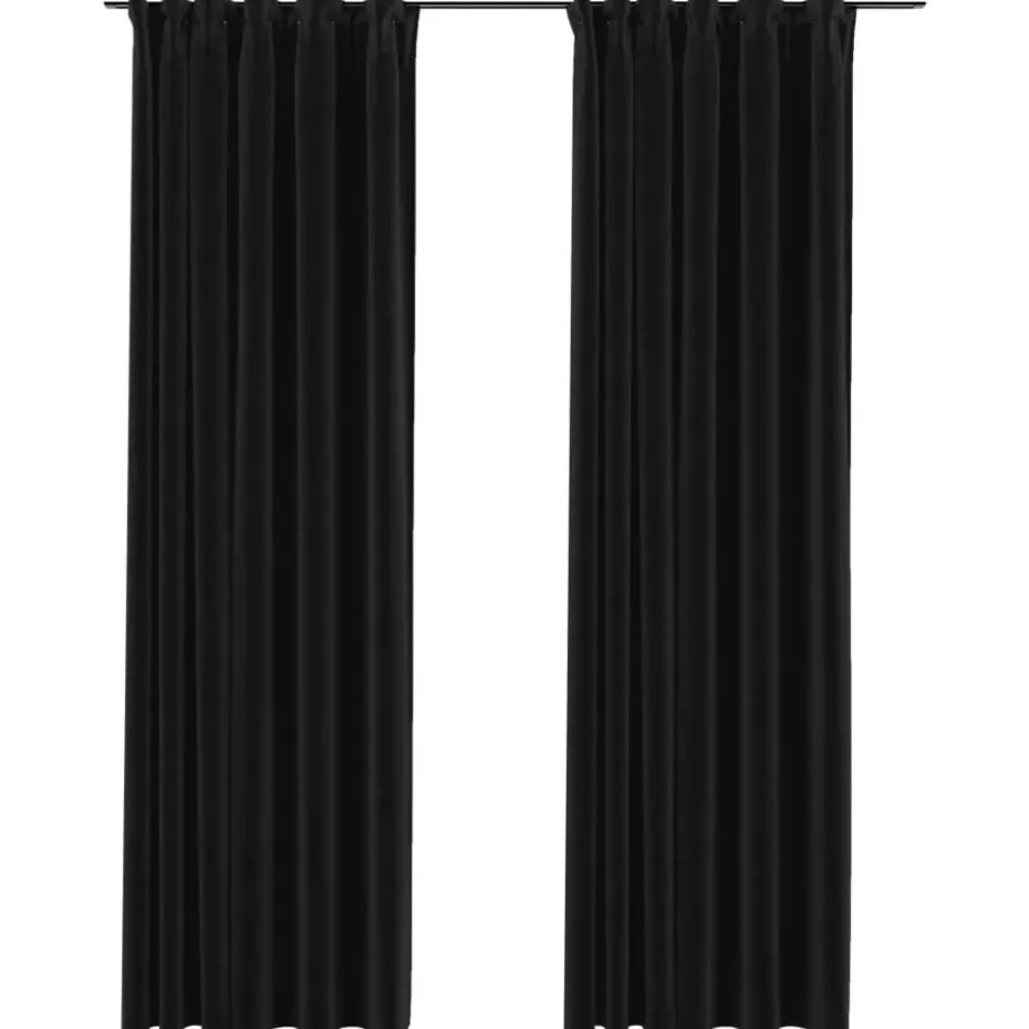 vidaXL - Gordijn - Antraciet - Stof - 140 x 225 cm - 2 stuks