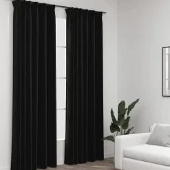 vidaXL - Gordijn - Antraciet - Stof - 140 x 225 cm - 2 stuks