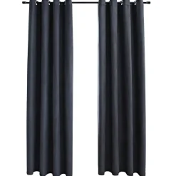 vidaXL - Gordijn - Antraciet - Stof - 140 x 245 cm