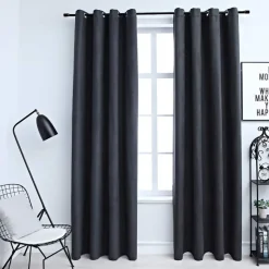 vidaXL - Gordijn - Antraciet - Stof - 140 x 245 cm