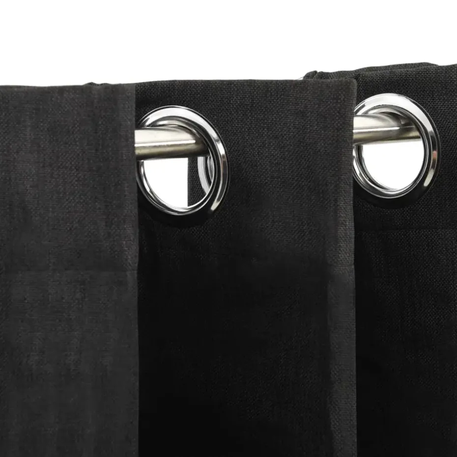 vidaXL - Gordijn - Antraciet - Stof - 140 x 225 cm - 2 stuks