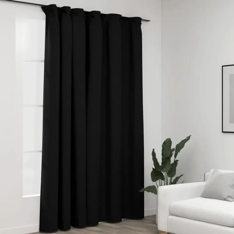 vidaXL - Gordijn - Antraciet - Stof