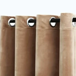 vidaXL - Gordijn - Beige - Fluweel - 140 x 175 cm - 2 stuks