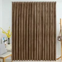 vidaXL - Gordijn - Beige - Fluweel