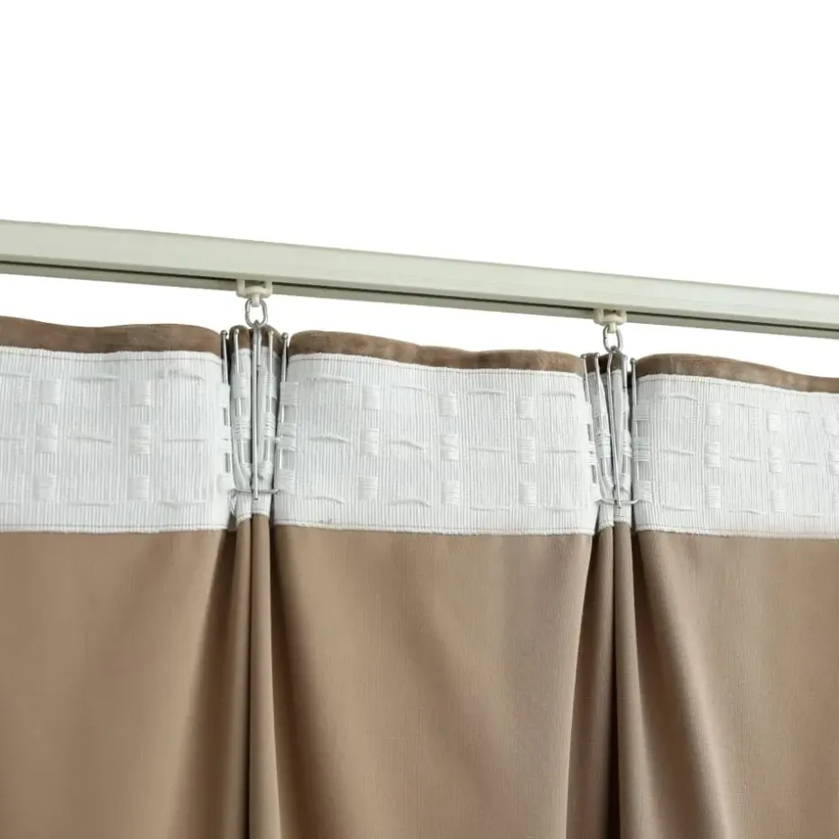 vidaXL - Gordijn - Beige - Fluweel