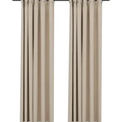 vidaXL - Gordijn - Beige - Stof - 140 x 245 cm - 2 stuks