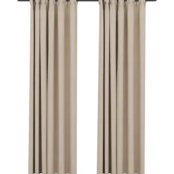 vidaXL - Gordijn - Beige - Stof - 140 x 225 cm - 2 stuks