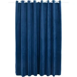 vidaXL - Gordijn - Blauw - Fluweel