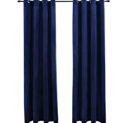 vidaXL - Gordijn - Blauw - Fluweel - 140 x 245 cm - 2 stuks